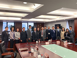 The Under Secretary for Transport and Housing, Dr Raymond So Wai-man, and the HKMPB delegation continued their visit on 3 December. Photo shows Dr So (sixth left) meeting with the Vice Director General of Shanghai Municipal Transportation Commission, Mr Zhang Lin (fifth left), to exchange views on maritime development.