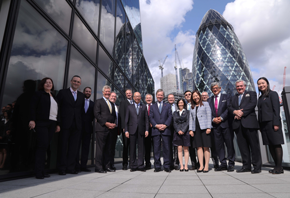 The Secretary for Transport and Housing and Chairman of the Hong Kong Maritime and Port Board, Mr Frank Chan Fan (second front left), Commissioner for Maritime and Port Development (second front right) meet the Hong Kong and UK shipping communities in a lunch.