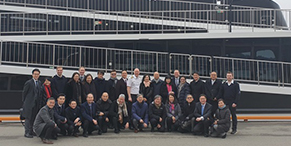 The delegation visited an award-winning hybrid electric sightseeing vessel, “Vision of the Fjords” in Oslo, Norway.