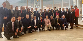 The delegation took a group photo with the Mayor of Bergen, Ms Marte Mjøs Persen (second row; right 8) and major maritime industry personalities of Bergen at the Grieg Group after the meeting.