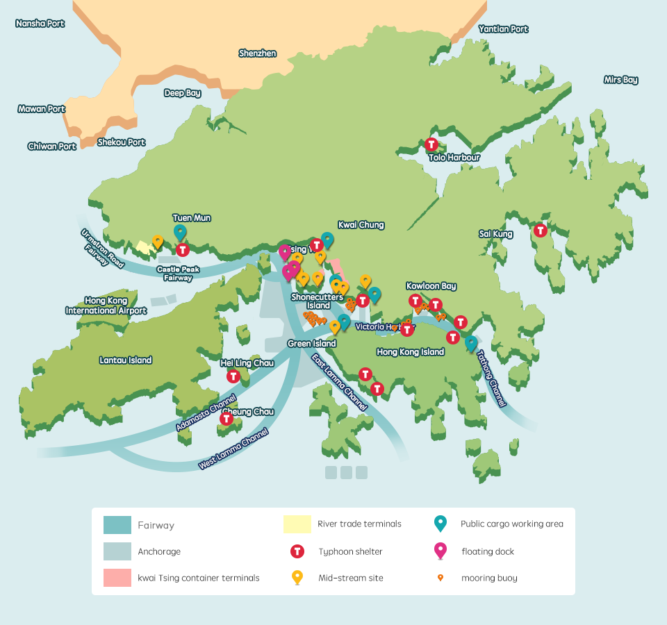 Port Of Hong Kong Map The World Map